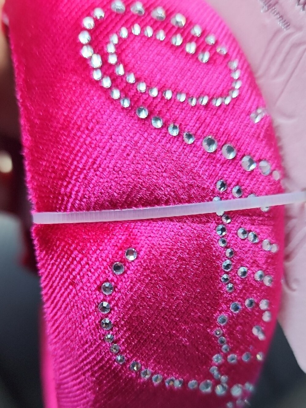 Juicy Couture Hot Pink Velvet Padded Headband - Picture 5 of 6